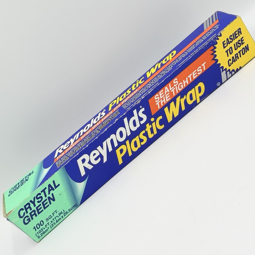 VTG 1996 Reynolds Crystal Green Plastic Wrap NOS Unused Retro Kitchen Movie Prop